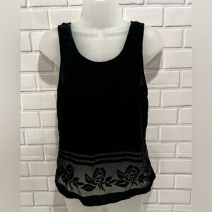 MADE for IMPULSE velvet sleeveless black top/size XS
